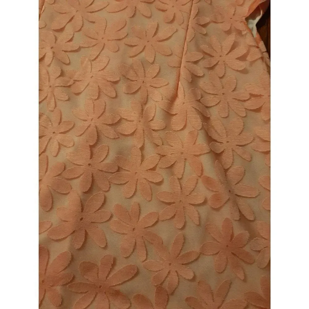 Girls Medium Hanosome & Honey Pink Floral Sleeveless Dress with Waist Cut Outs